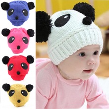 1pcs 2016 New fashion Colorful Lovely Animal Panda Baby Hats, Caps Kids Boy Girl Crochet Beanie Hats,Panda Cap Hat Beanie
