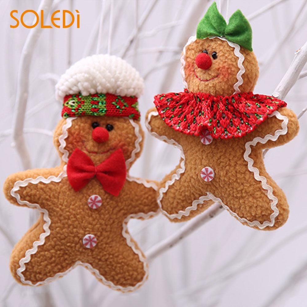 Creative Gingerbread Man Ornament Stuffed Dolls Christmas Hanging
