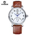 vinoce luxury brand men watch calendar display quartz watch Relogio masculino waterproof leather strap fashion business