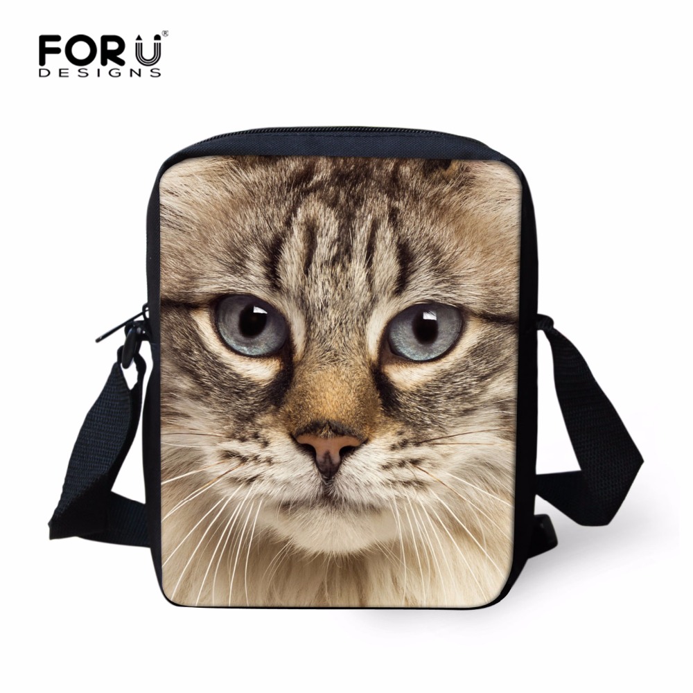 Image of 2016 Cute Cat Messenger Bags for Women Kawaii Zoo Printing Kids Crossbody Bags Children Outdoor Travel Bag Handbag Bimba Bags