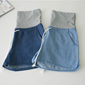 Summer Denim Maternity Shorts For Pregnant Women Clothing Pregnancy Cotton Clothes Short Belly Skinny Jeans Pants