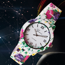 Fashion Floral Flower GENEVA Watch garden beauty bracelet watch Women Wrist Watch Luxury Quartz Watch Relogio Feminino