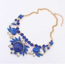 2015 New Arrival Fashion Jewelry Trendy Women Necklaces Pendants Link Chain Short Statement Necklace Resin Pendant