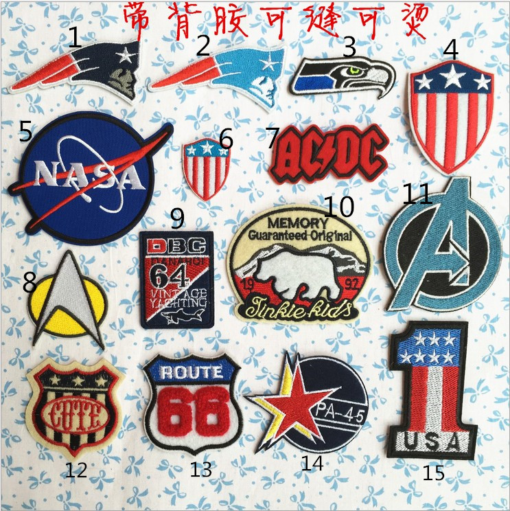 Image of 2015 Nov New Jeans Patch Decals Iron-on clothing Popular British Rembrandt Quality Badges Circular Shield Repair Subsidies