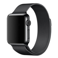 For Apple Watch Bands Correa 42mm Milanese Loop Strap Link Bracelet Stainless Steel for Apple iWatch Band 42mm 38mm Black