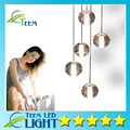 Fashion LED Crystal Glass Ball Pendant Lamp Meteor Rain Meteoric Shower Stair Bar Droplight Chandelier Lighting
