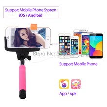 Extendable Self Portrait Selfie Handheld Stick Monopod with Smartphone Adjustable phone Holder for Camera