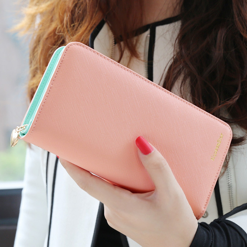 Image of 2016 Hot Fashion 7 Colors PU Leather Long Wallets Women Wallets Portable Casual Lady Cash Purse Card Holder Gift N853