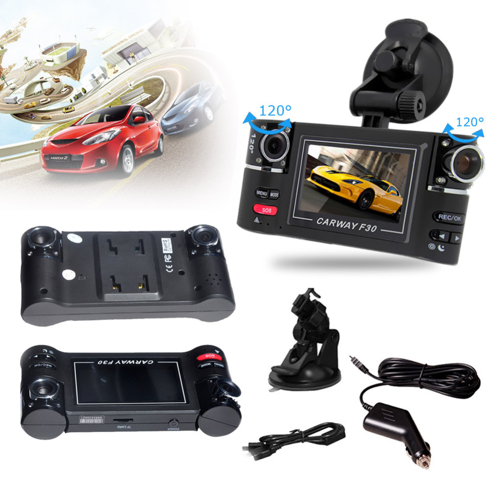 Car Camera Dual Lens F30 2.7" Car Camera Night Vision HD Car DVR Vehicle Driving Camcorder Video Recorder With Original Package Car Camera Dual Lens F30 2.7" Car Camera Night Vision HD Car DVR Vehicle Driving Camcorder Video Recorder With Original Package