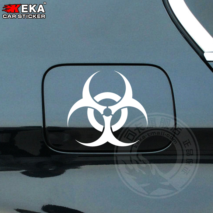 Image of Resident Evil vinyl fuel tank cap car sticker custom modified car sticker cover retaining scratches