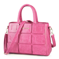 Trendy Splicing PU Handbag Women Fashionable Large Bag All match Korean Style Ladies Shoulder Bag Simple