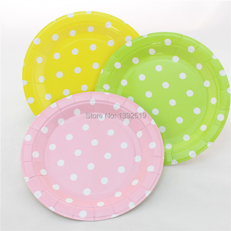 wholesale-1200pcs-7-18cm-polka-dot-paper-plates-birthday-party-cake