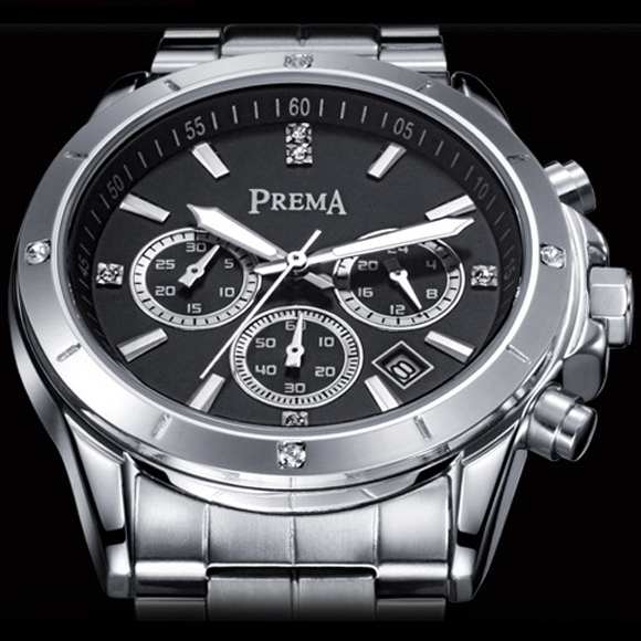 Здесь можно купить  2015 new men chronograph watch full stainless steel band quartz watch men wristwatch relogio masculino relojes  Ювелирные изделия и часы