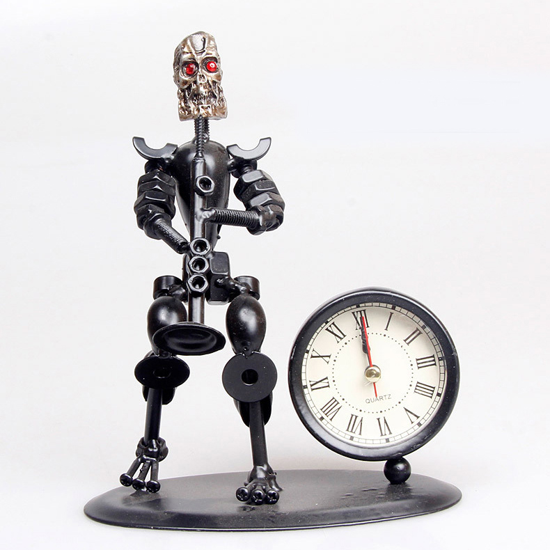 Handmade Metal Crafts Musician Clock Wrought Iron ...
