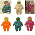 babzapleume Brand Winter Baby Romper 0 24M Newborn Boys Warm Snowsuit Hooded Kids Girl Jumpsuit Toddler