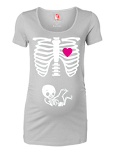 2015 Maternity Pregnancy funny xray skeleton bany print clothes for pregnant women Maternity T Shirt European