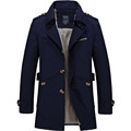 2017 Autumn Winter Mens Cotton Casual Fit Jacket Coat New Style Long Section Fashion Turndown Collar
