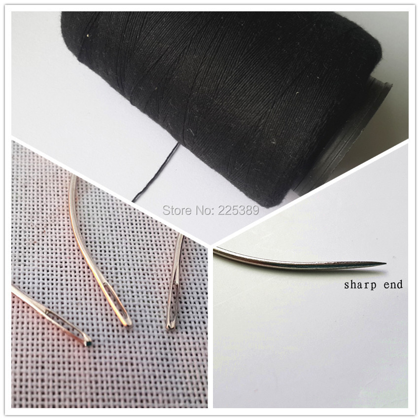 Hair Weaving Needle And Thread sets, 6pcs 9CM Big C Hair Extensions