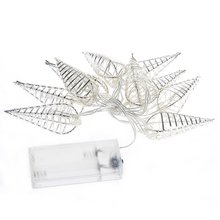con pilas luces de hadas 10 LED Decoracion Interior Christmas Metal Gotas De Agua Blanca 1.2M