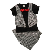 Clothing Set new summer boys suits baby summer short sleeved suit pants 2pc sets children
