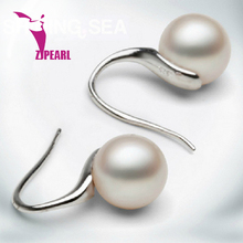 ZJPEARL pearl jewellery Pure Pearl Earrings Cultured Freshwater Pearls with 925 Silver ,Earring Ladies Greatest Present