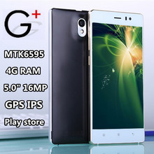 original G+ 5s smartphone mtk6595 octa core 4G RAM 16G rom dual sim cards 5.0″ IPS mobile phones android cell phones in stock