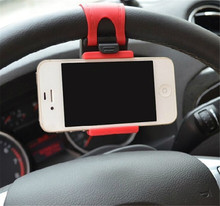 Universal Car Steering Wheel Mobile Phone Holder, Bracket for iPhone 4S 5 6 plus Samsung Galaxy S4 S5 S6 Note 3 4 Smartphone GPS