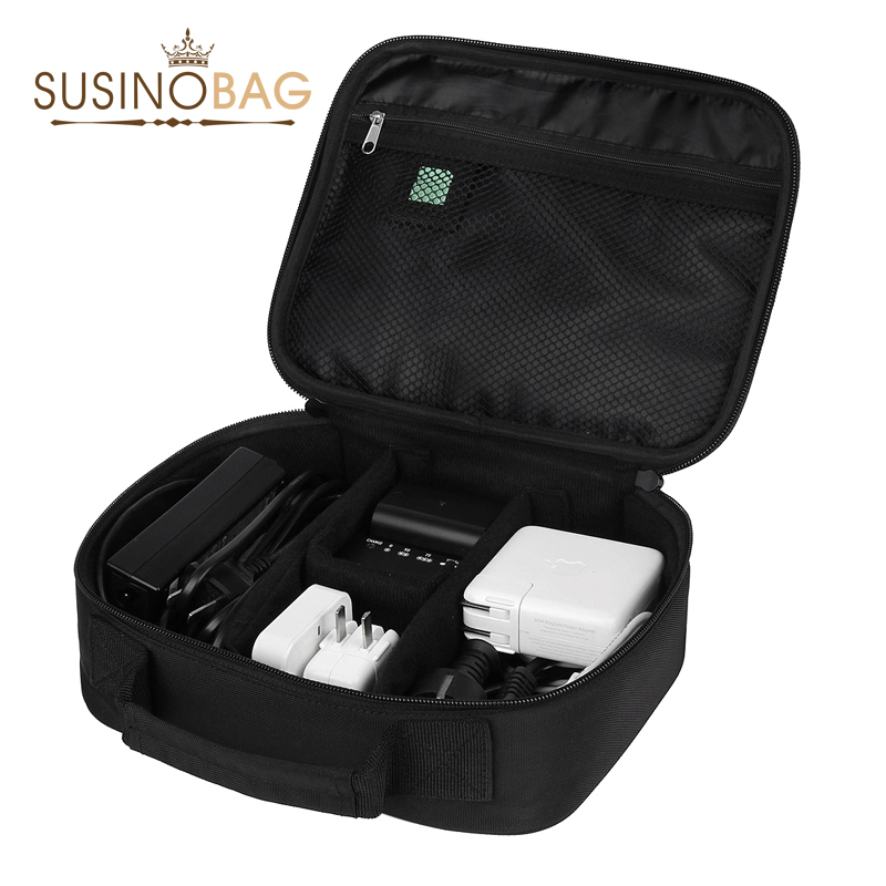 Image of 2015 SUSINO High Quality Multifunction Men's Travel Bag Storage Electronic Parts Casual Cosmetic bag Black Tote Storage Bag