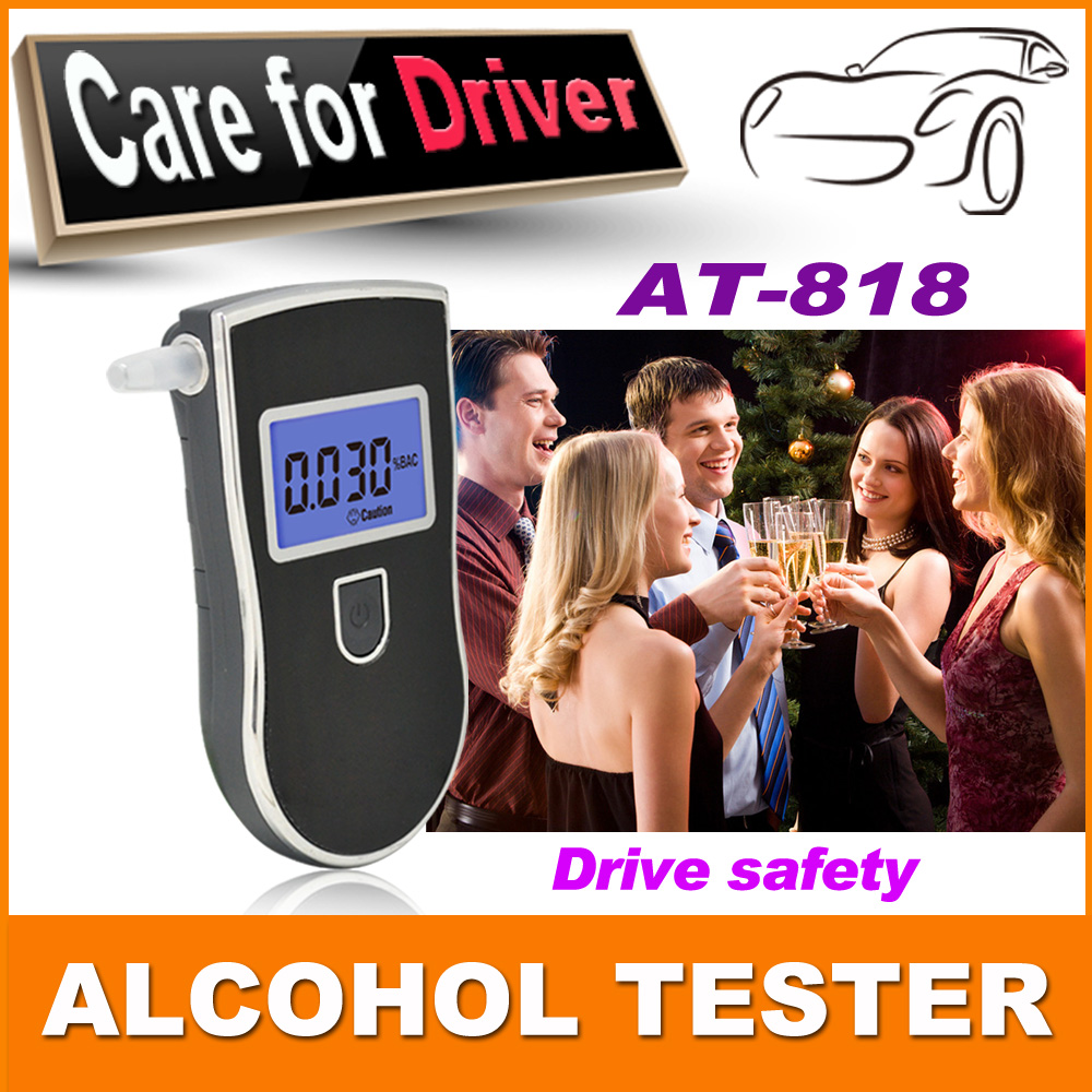 Image of 2015 NEW Hot selling Professional Police Digital Breath Alcohol Tester Breathalyzer AT818 Free shipping+10pcs mouthpieces