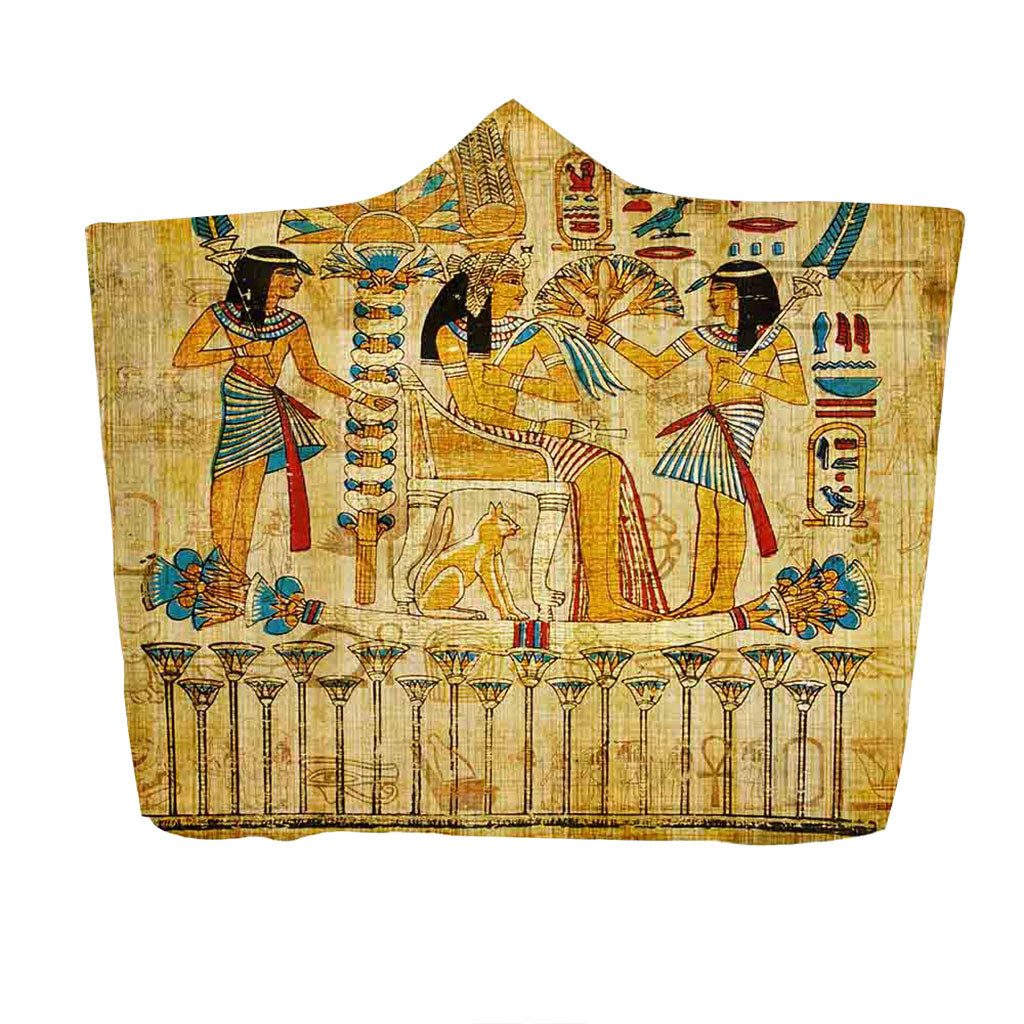 Creative Ancient Egyptian Pharaoh Printing Wearable Blanket Comfort