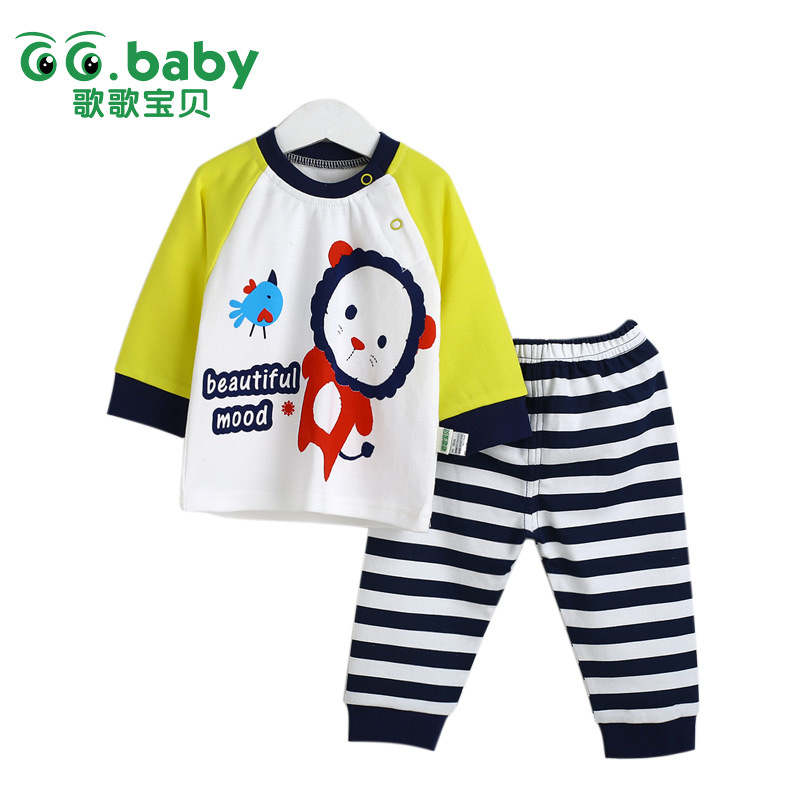2pcs Cotton Baby Clothing Set Spring Autumn Newborn Baby Brand New Clothing Tops Pants Bebes Suit Cheap Infant Boy Girls Clothes