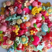 50Pcs Mixed color Flat Back Resin Buttons children’s diy hair accessories handmade Phone shell decorative