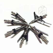 3pcs lot Hunting Arrow Head 2 Blade 100 Grain Diameter 2 Hunting Compound Bow Stainless Steel
