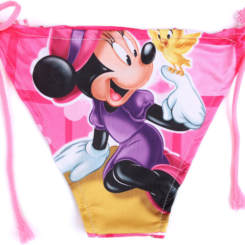 2015 Summer Toddler Girls Swim Wear Bikini Mickey Mouse Cute Children 2-6 years Kids Swim Wear Pink Sunbath Beach Wear CC00066 (4)