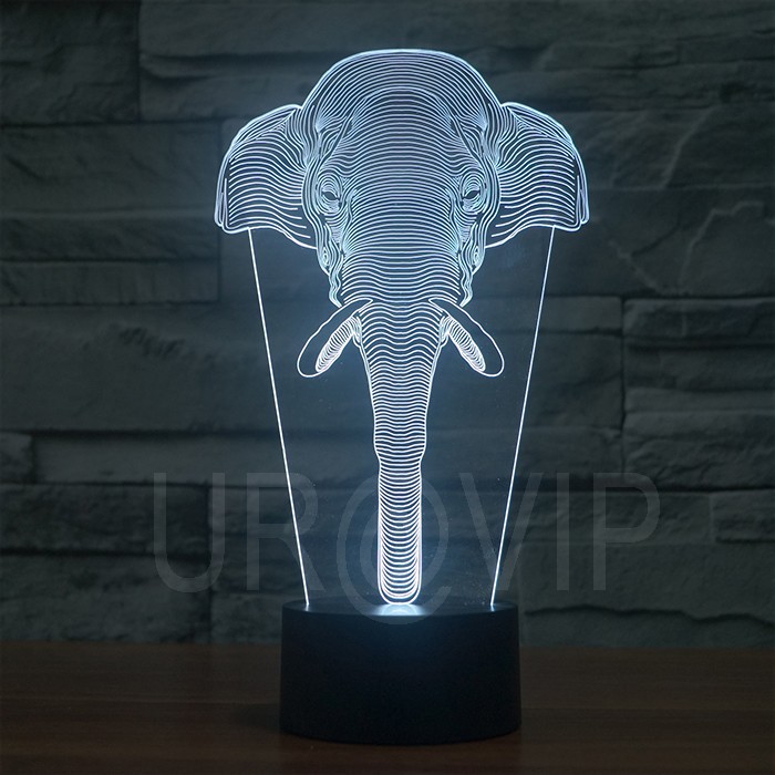 JC-2837 Amazing 3D Illusion led Table Lamp Night Light with animal elephant shape (7)