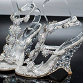 Evening Prom Party Dresses Lady Bridal Wedding Shoes Lady Wedge Heel Summer Sandals banquet princess diamond