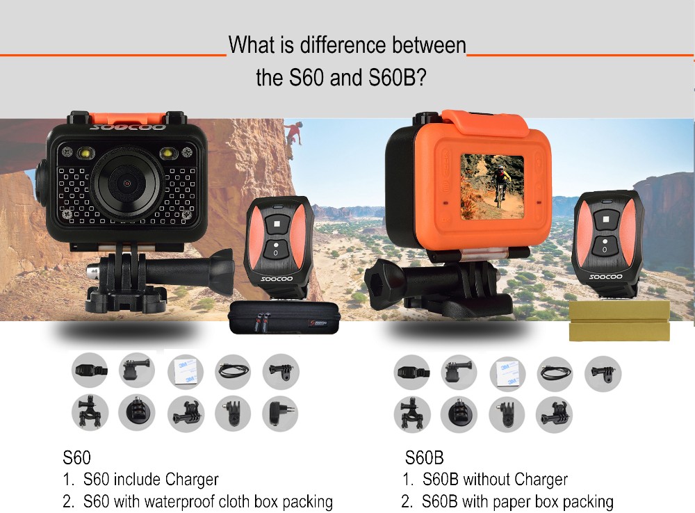 SOOCOO S60-S60B-different