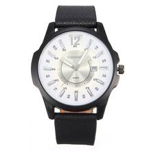 2015 el último estilo Curren ronda marca Dial analógico de cuarzo relojes hombres PU correa de cuero de datos visualizar deportivo reloj de hombre
