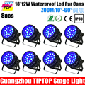 Cheap Price 8 Pack Alibaba Alixpress Led Stage Light Par Can Light 18x12w RGBW 4in1 Zoom
