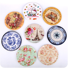 4pcs Colorful Round Non-Slip Heat Resistant Mat Coaster Cushion Placemat Pot Cup Drinks Holder Table Mat Kitchen Accessories