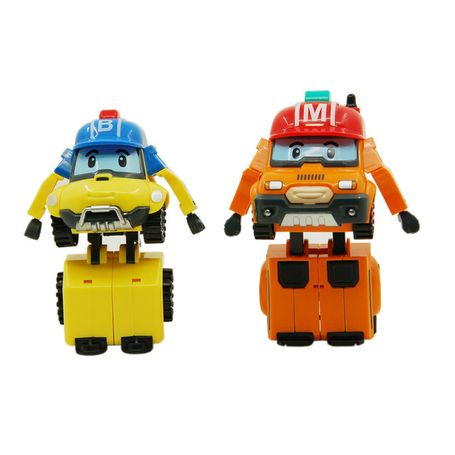 2 Шт./компл. Robocar Poli Robocar Poli Робот Корея Игрушки Аниме Фигурки Баки Отметить Преобразование Игрушки Для Детей Подарки