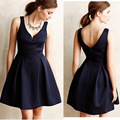 Sexy Women Vintage Dress Audrey Hepburn 1950s 60s Rockabilly Summer Dress Above Knee Red Black Dresses