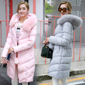 Korean winter warm down coat long down jacket women winter parka fur collar coats female plus