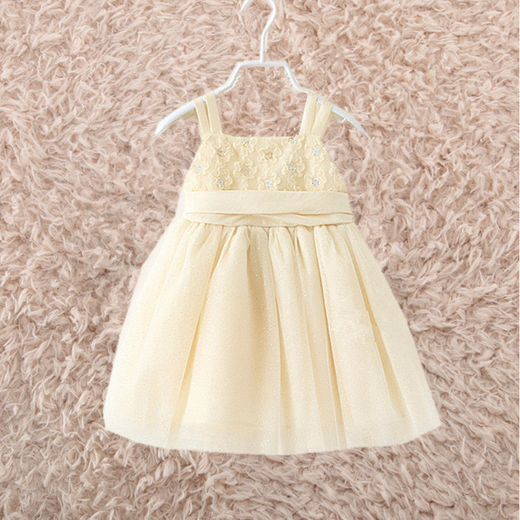 2014 New Summer Cute Layered Baby Kids Children Girls Dress Sequins Sleeveless Tulle Princess Tutu Dress Girls Spring Clothes
