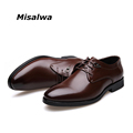 Misalwa 2017 Hot Sale Spring Autumn Men Leather Oxford Shoes Men Dress Business Shoes Formal Shoes