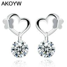 S925 sterling silver butterfly cute high quality crystal gifts female models super flash high-end jewelry women jewelry