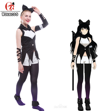 Anime RWBY Cosplay Uniform Blake Belladonna Costume Black Outfits Free Shipping CC1934A
