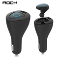 ROCK High Quality Muca Bluetooth Earphone Car Charger Led Display Bluetooth Headset And Car Phone Charger