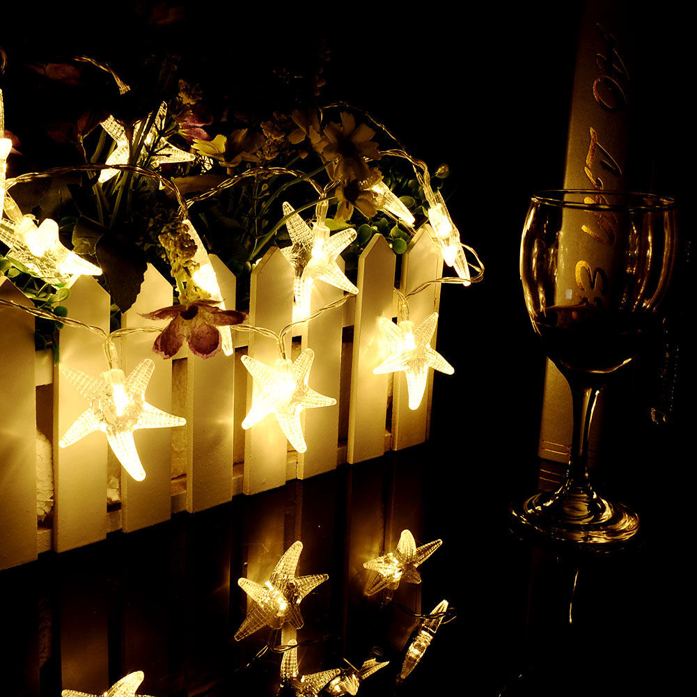 Wholesale 2m 20 Led Starfish Shaped Home Xmas Christmas Beach Party Wedding Decor Fairy ...