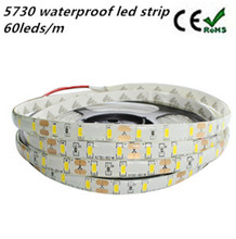 5730 LED strip flexible light 12V IP65 Waterproof 60LED/m 5m/lot,Super Bright New LED Chip 5730 Bright Than 5630/5050 led strip